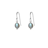 Single Drop Gemstone Earrings (Oval Shape)