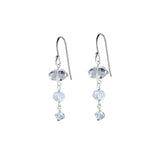 Herkimer Diamond Triple Drop Earrings