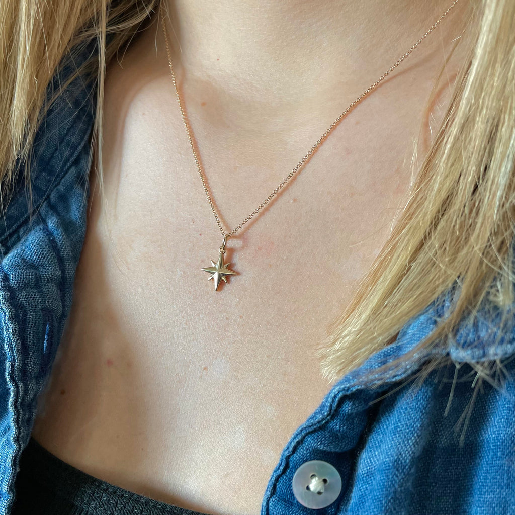 Medium Compass Rose Necklace – The Golden Cleat