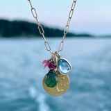 Organic Set Rose Cut Sapphire Charm