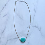 Chunky Single Stone Turquoise Necklace