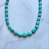 Large Graduated Oval Turquoise Necklace