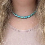 Large Graduated Oval Turquoise Necklace