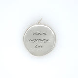 Large Round Engravable Charm