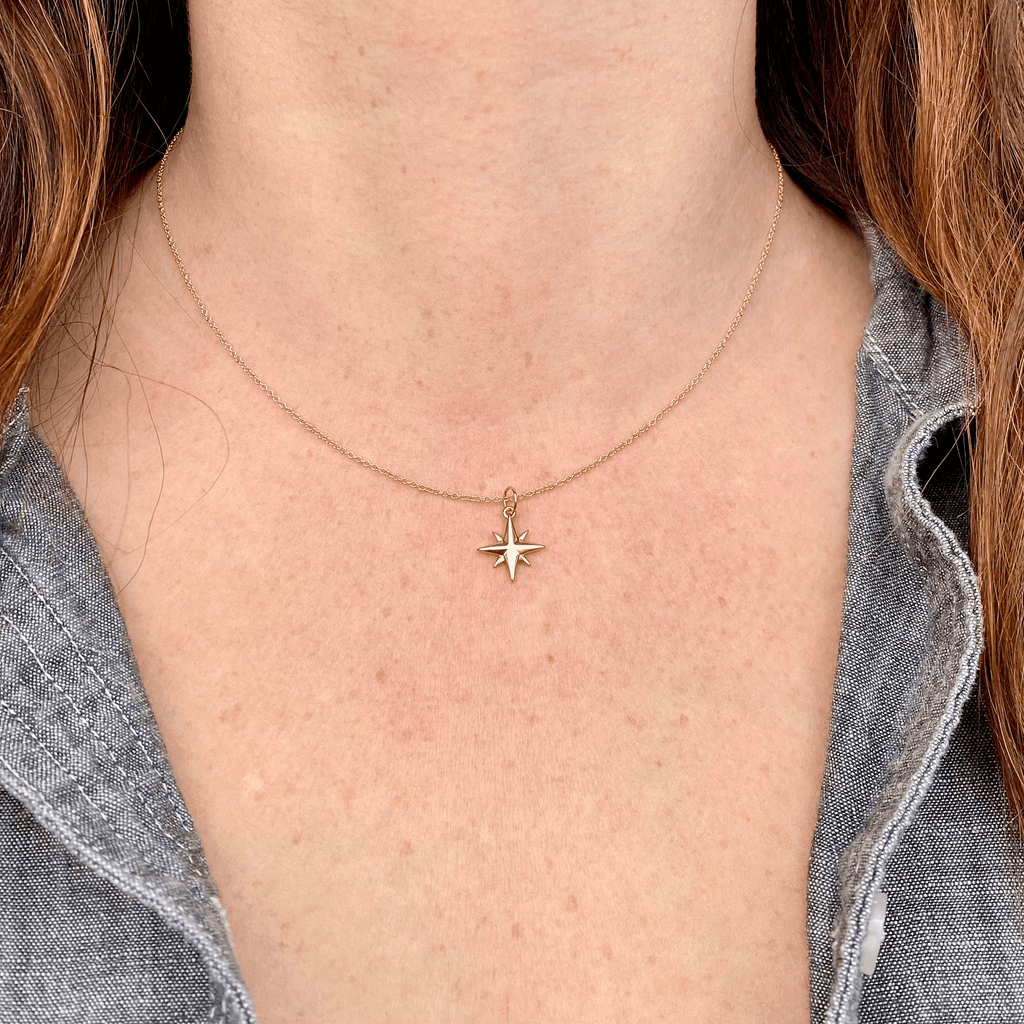Medium Compass Rose Necklace – The Golden Cleat Medium Compass Rose Necklace – The Golden Cleat