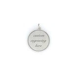 Medium Round Engravable Charm with Rope Border