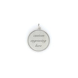 Medium Round Engravable Necklace with Rope Border