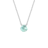Single Drop Gemstone Necklace (Heart Shape)