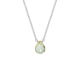 Single Drop Gemstone Necklace (Pear Shape)