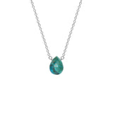 Single Drop Gemstone Necklace (Pear Shape)