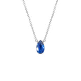 Single Drop Gemstone Necklace (Pear Shape)