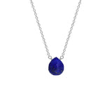 Single Drop Gemstone Necklace (Pear Shape)