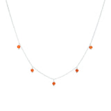 Rondelle Gemstone Multidrop Necklace