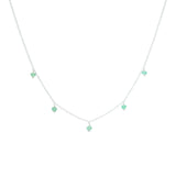 Rondelle Gemstone Multidrop Necklace