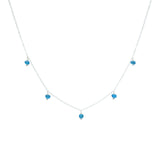 Rondelle Gemstone Multidrop Necklace
