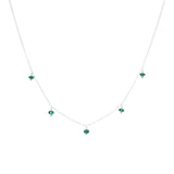 Rondelle Gemstone Multidrop Necklace