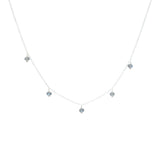 Rondelle Gemstone Multidrop Necklace