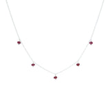 Rondelle Gemstone Multidrop Necklace