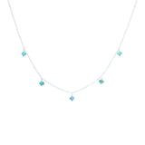 Rondelle Gemstone Multidrop Necklace
