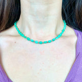 Oval Gemstone Necklace