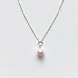 Round Pearl Charm Necklace