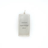 Rectangular Engravable Charm