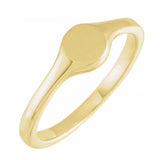Round Petite Signet Ring