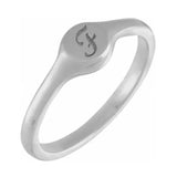 Round Petite Signet Ring