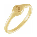 Round Petite Signet Ring