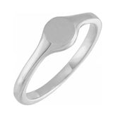 Round Petite Signet Ring