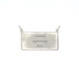 Sideways Rectangular Engravable Charm
