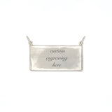 Sideways Rectangular Engravable Necklace