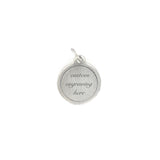 Small Round Engravable Charm with Rope Border