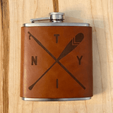 Boat Hook and Paddle Leather Flask