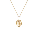 Organic Set Gemstone Charm Necklace