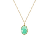 Organic Set Gemstone Charm Necklace