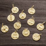 Gemini Zodiac Charm in 18K Gold