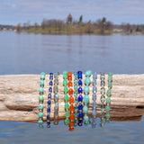 Oval Beaded Gemstone Bracelet