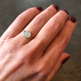 Aquamarine Ring in Solid 18K Gold