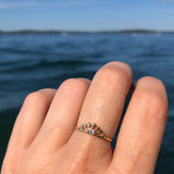 Sunrise Diamond Ring in 14K Yellow Gold