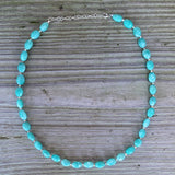 Oval Gemstone Necklace