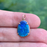 Large Pear Shaped Lightning Ridge Opal Pendant
