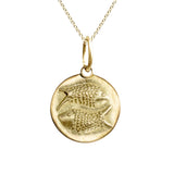 Pisces Zodiac Charm in 18K Gold