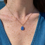 Large Pear Shaped Lightning Ridge Opal Pendant