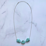 Chunky Three-Stone Turquoise Necklace