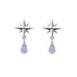 Medium Compass Rose Gemstone Post Earrings