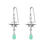 Medium Compass Rose Gemstone Earrings
