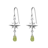 Medium Compass Rose Gemstone Earrings