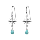 Medium Compass Rose Gemstone Earrings
