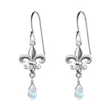 Medium Fleur de Lis Gemstone Earrings
